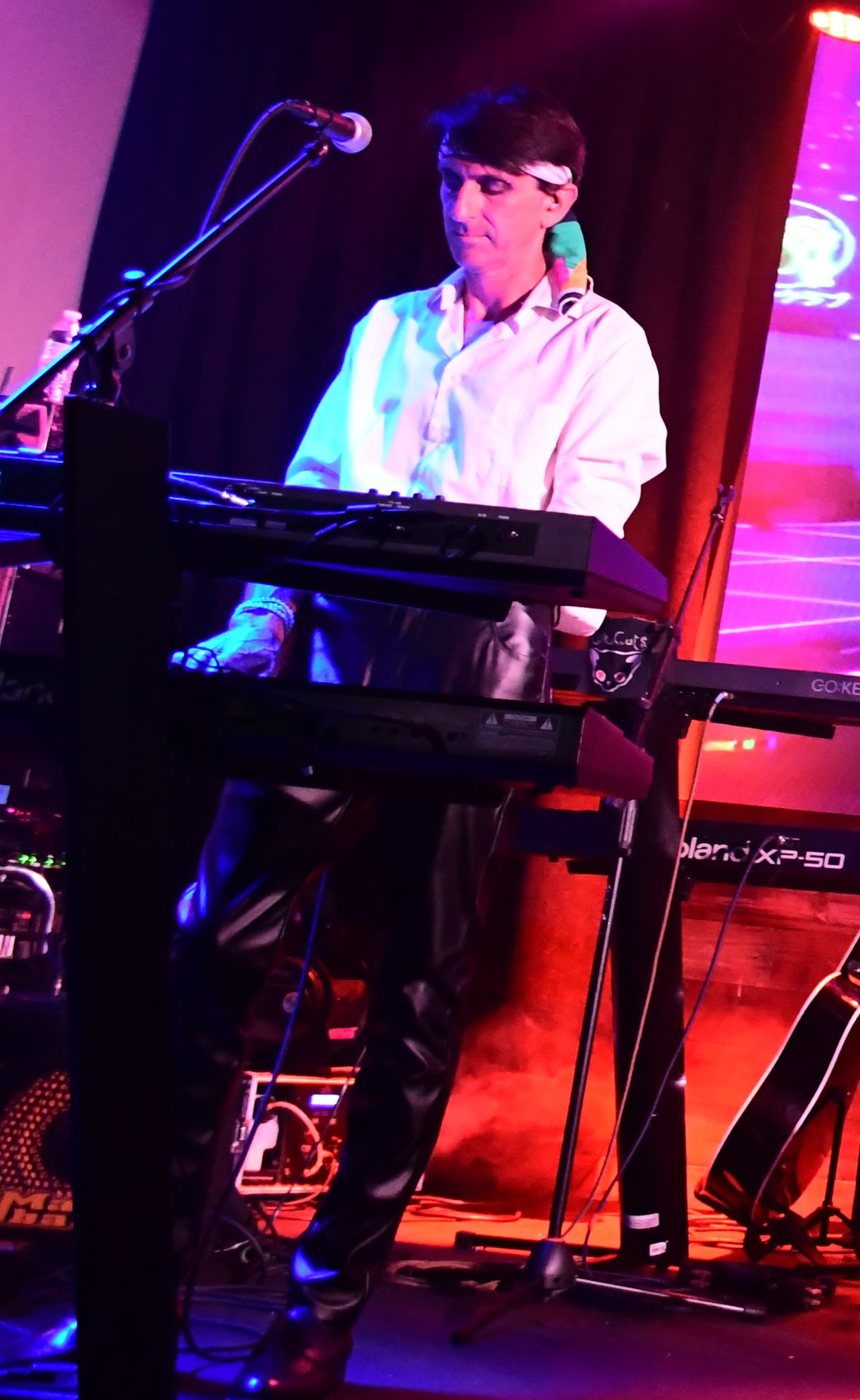 Bryce Billings, keyboardist of Notorious, performing live